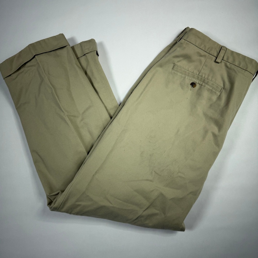 Distressed Y2K Brooks Brothers Elliot Advantage Chino Pants 38x30 Tan Khaki VTG